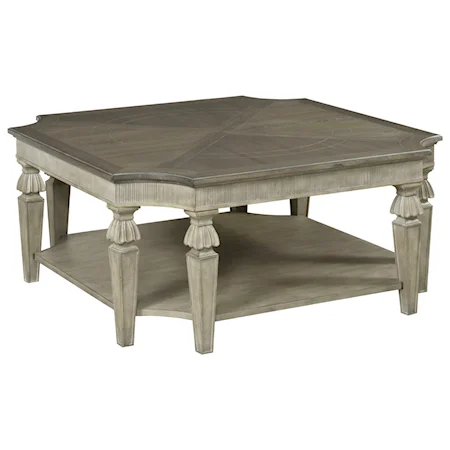 Transitional Dorothea Square Cocktail Table
